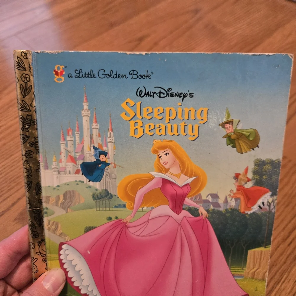 Walt Disney's Sleeping Beauty Book Hardcover Vintage Little Golden Book Princess
